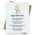 Front cover of the Shmuncki Father's Day card for Dad, from the Storybook poem card collection