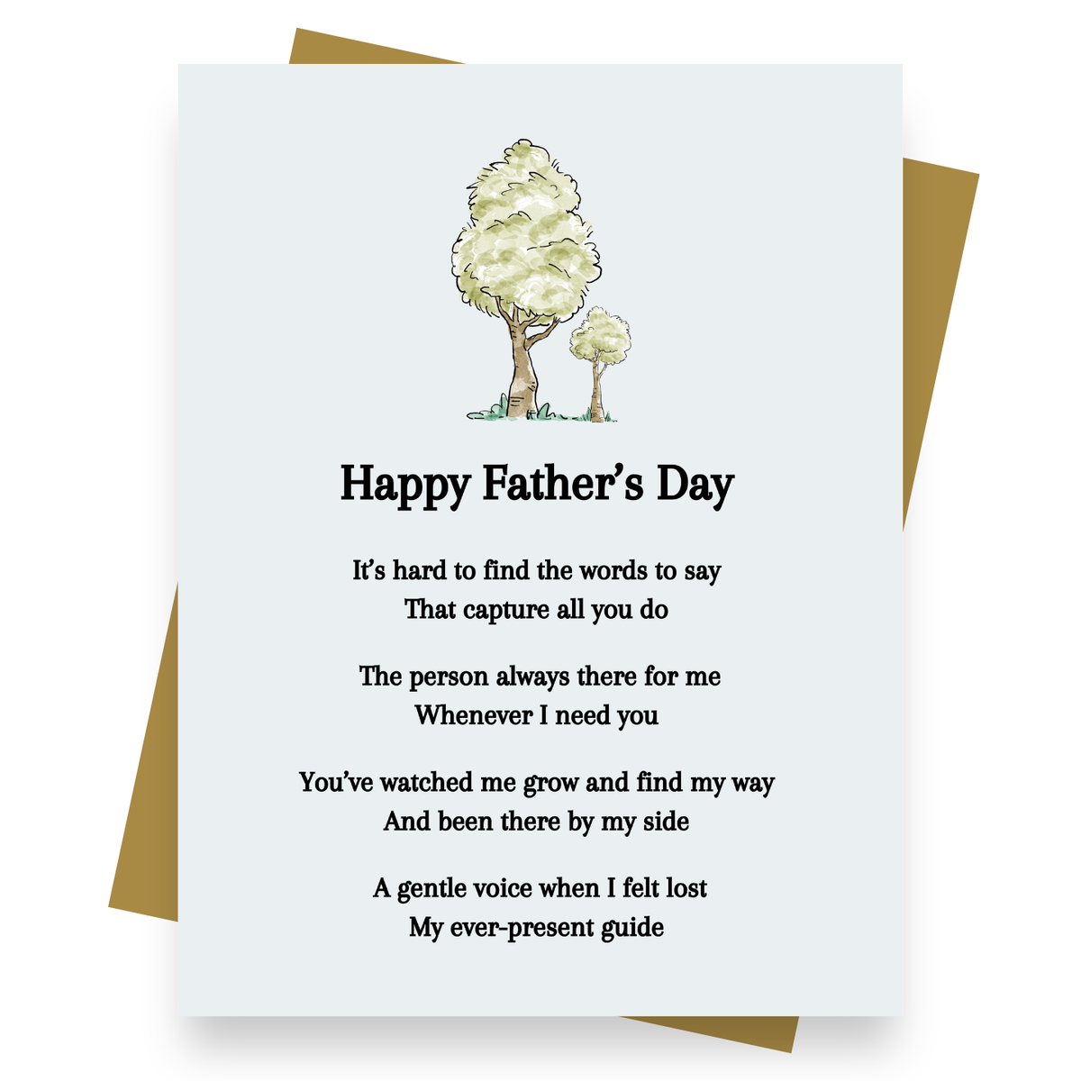 Front cover of the Shmuncki Father's Day card for Dad, from the Storybook poem card collection