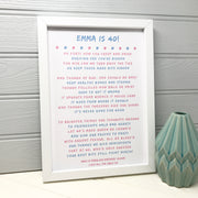 funny 40th birthday gift for her