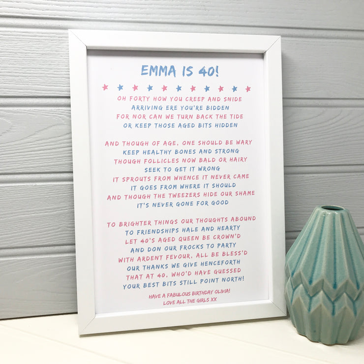 funny 40th birthday gift for her