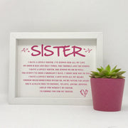 framed sister print