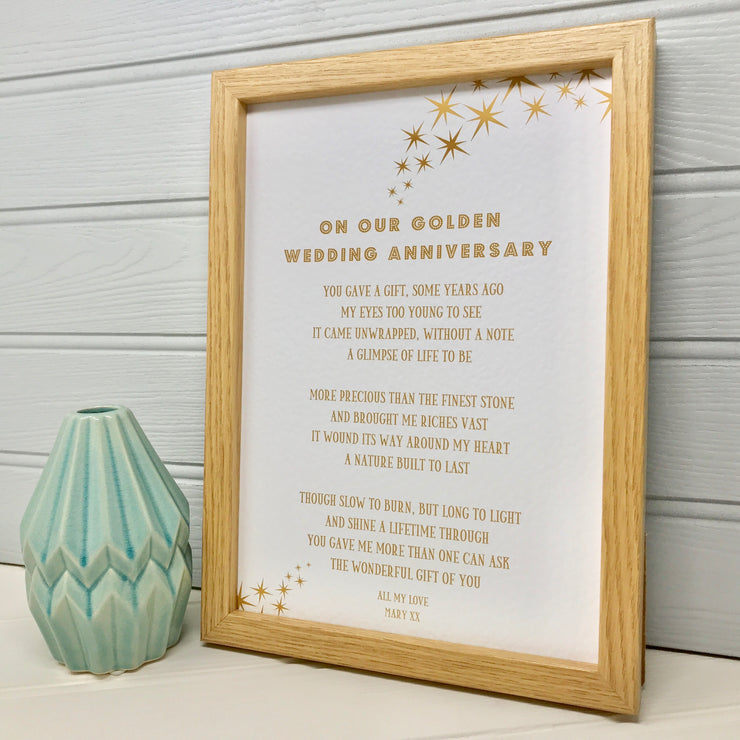 golden wedding anniversary poem