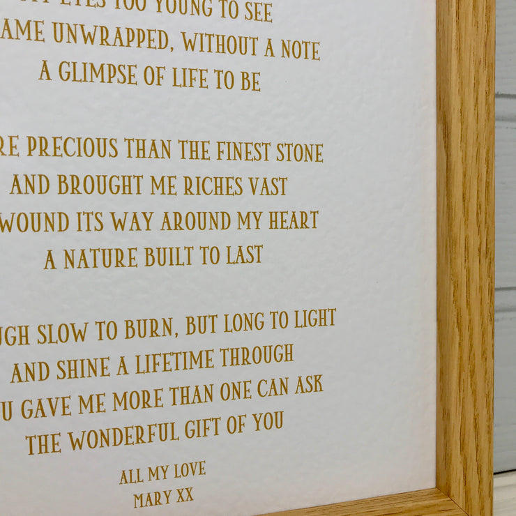 personalised 50th wedding anniversary gift poem