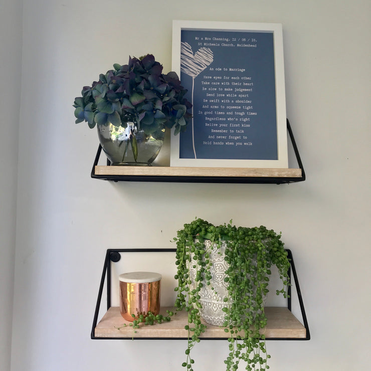 framed wedding poem