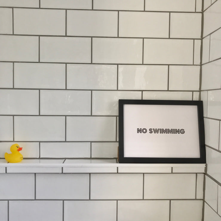 NO SWIMMING Print