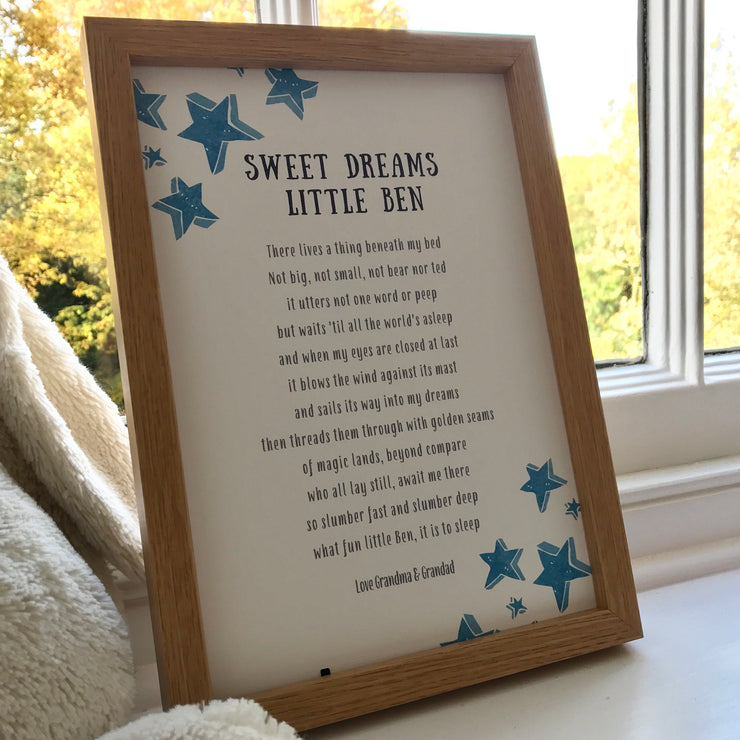 Personalised first birthday gift print