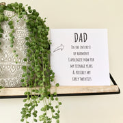 funny fathers day card for dad from son or daughter
