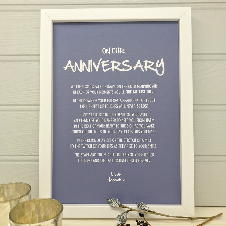 blue wedding anniversary poem