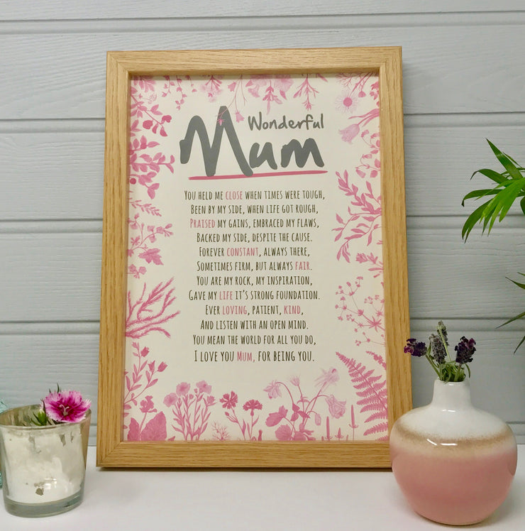 pink mum poem 