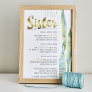 funny birthday gift poem for sisters