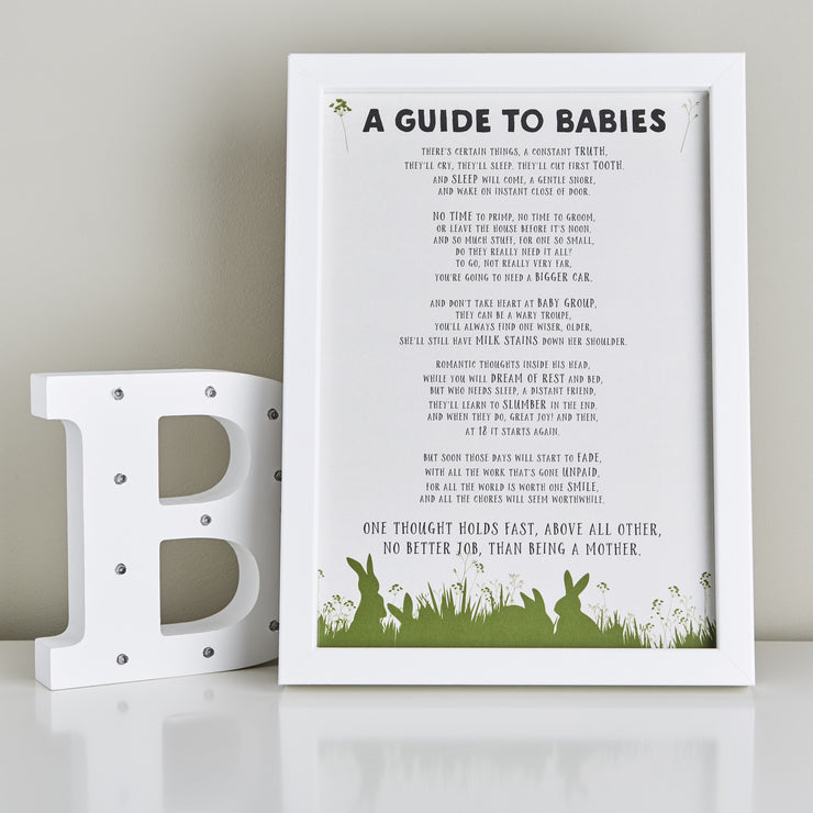 Baptism poem print