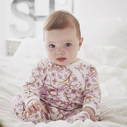 pink treetops baby grow by shmuncki