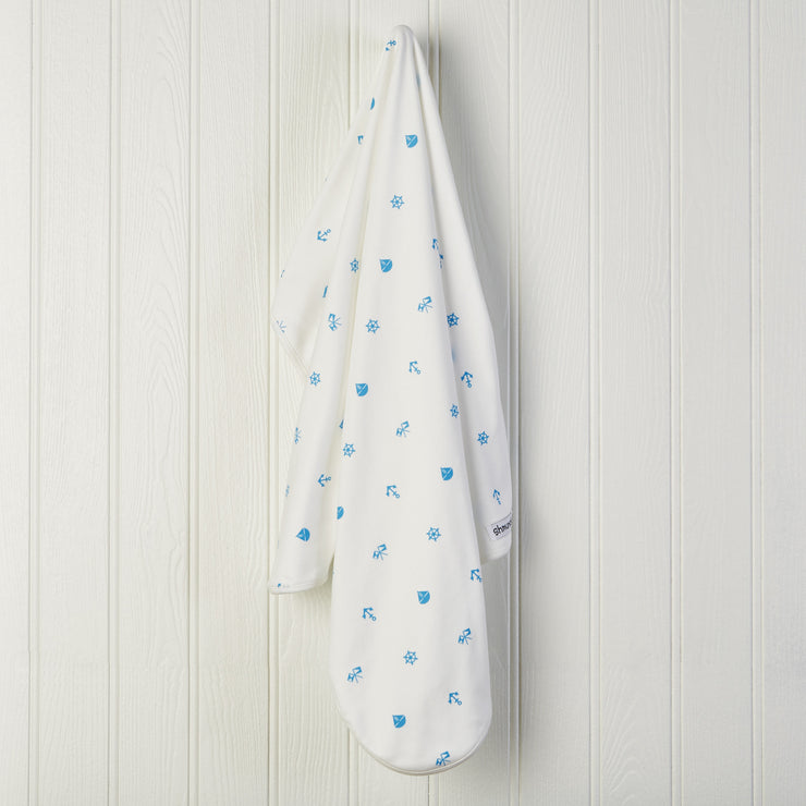 cotton baby boy blue nautical blanket
