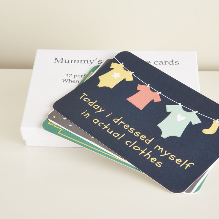funny mummy baby milestone cards