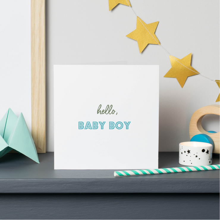 new baby boy card