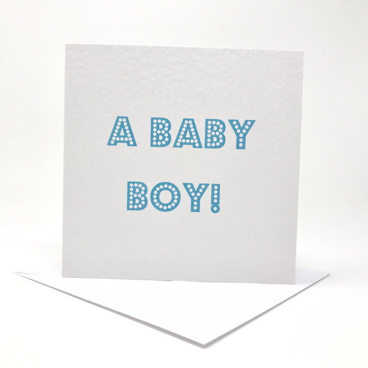 new baby boy card in blue