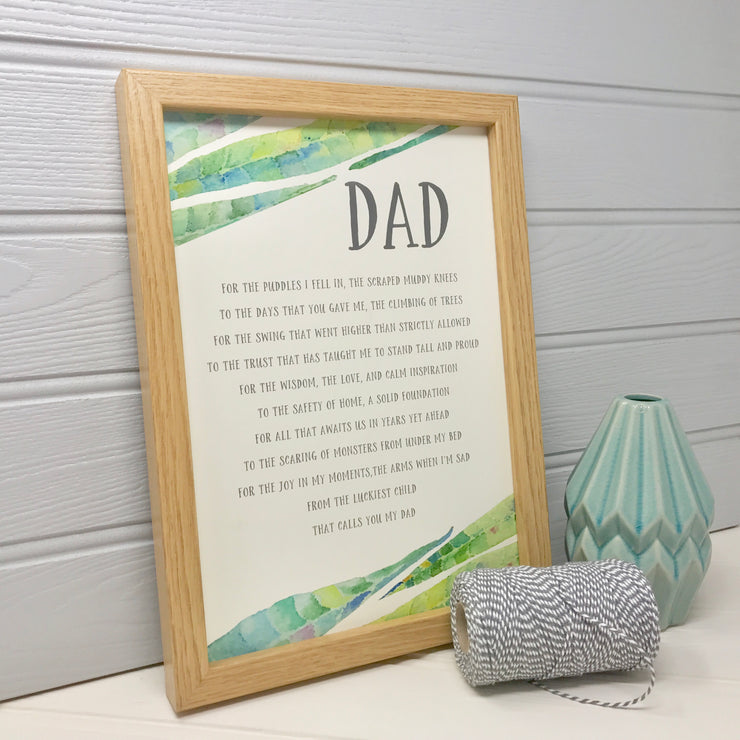 personalised print for father