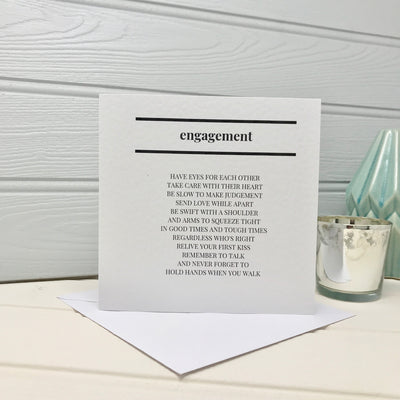 engagement poem card