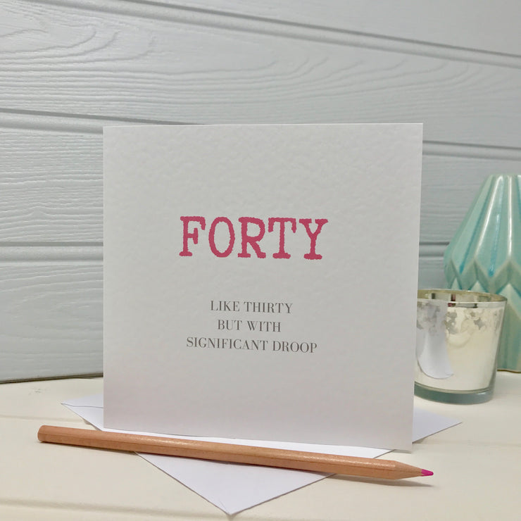 funny 40th birthday card for her