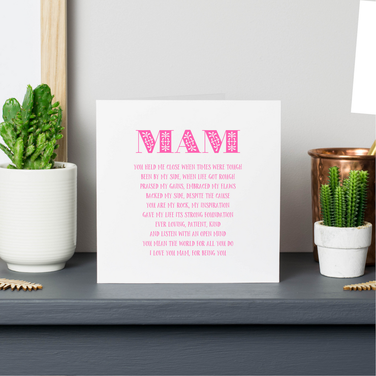 mothers day card for mam