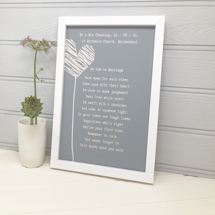 wedding print gift