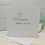 gorgeous mum to be card in blue