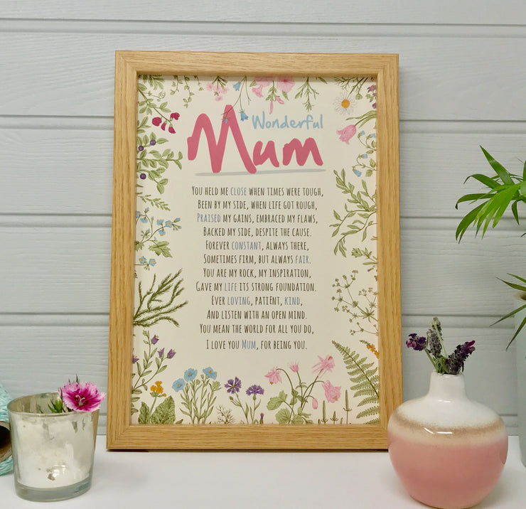 wonderful mum flowers print