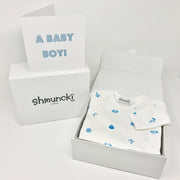 baby boy nautical gift with long sleeved top and card