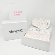 new baby girl gift with long sleeved top and bib 0-6 months