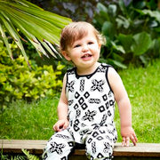 black and white baby dungarees 0-6 months