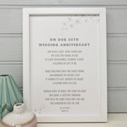 20th anniversary gift poem print