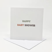 Happy Baby Shower card multicoloured