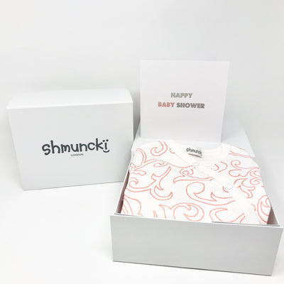 Baby shower gift for a girl with box and card and free postage to UK addresses