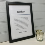 personalised gift for a teacher from the class