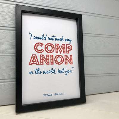 framed love quote print gift